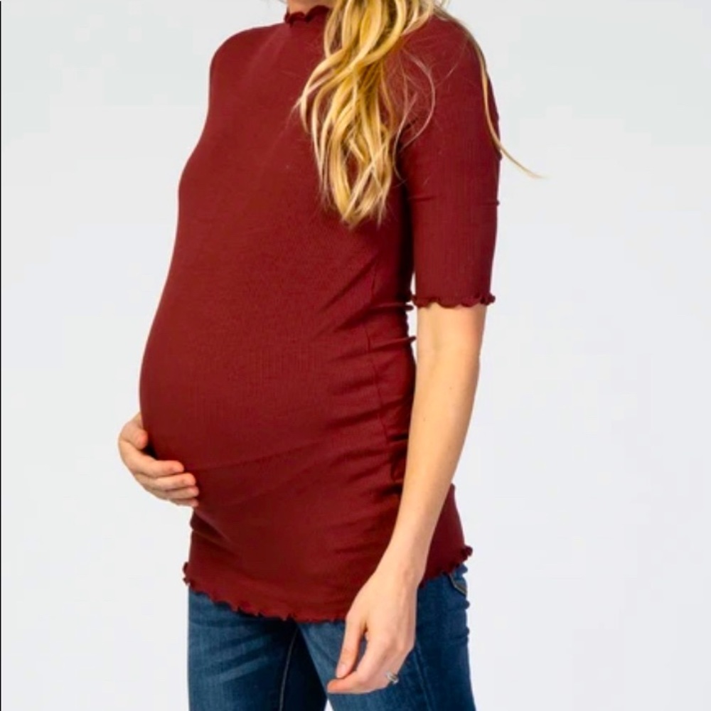 PinkBlush Ribbed Maternity Shirt